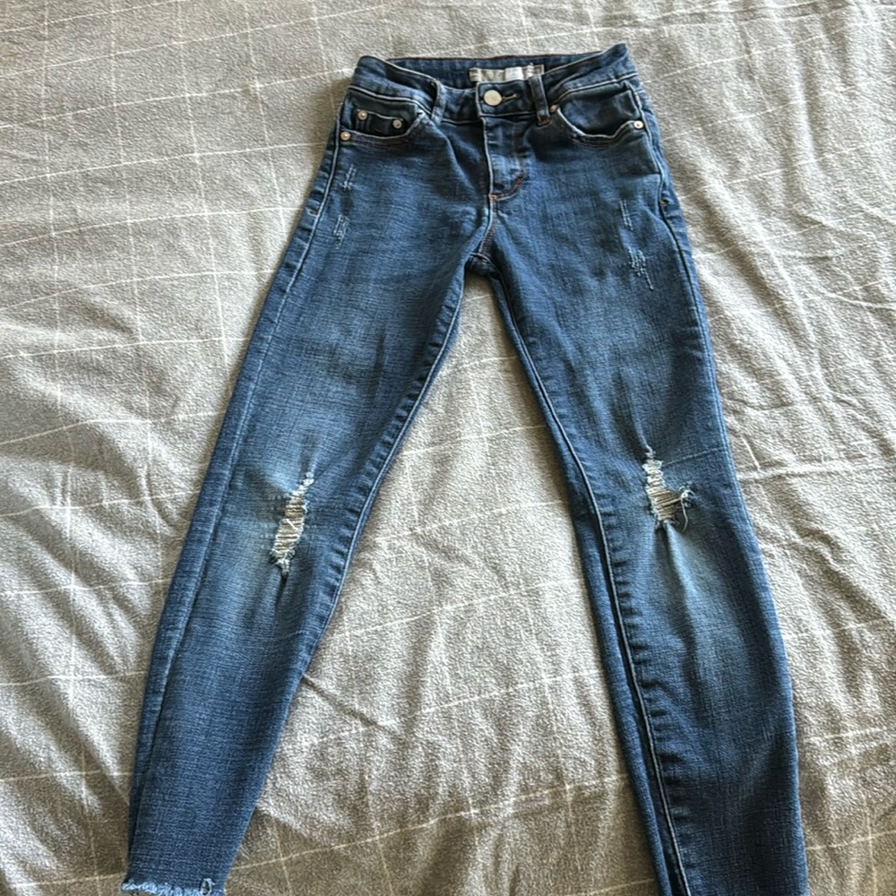 Girls Tractr Raw Hem Jeans